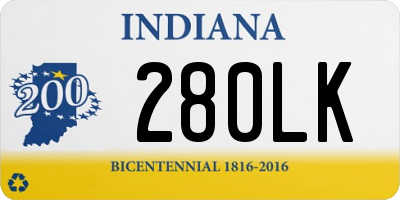 IN license plate 280LK