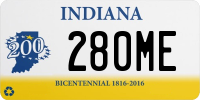 IN license plate 280ME