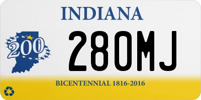 IN license plate 280MJ