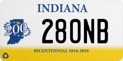 IN license plate 280NB