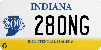 IN license plate 280NG