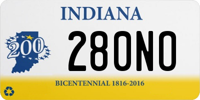 IN license plate 280NO