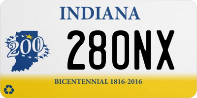 IN license plate 280NX