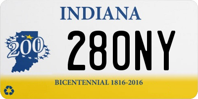 IN license plate 280NY