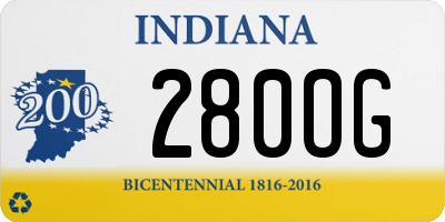 IN license plate 280OG