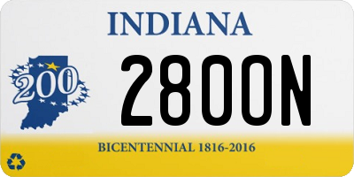 IN license plate 280ON