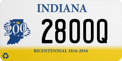 IN license plate 280OQ