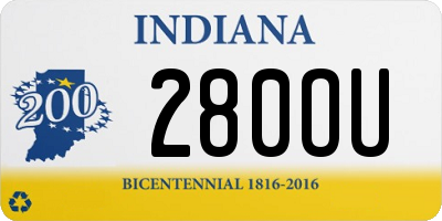 IN license plate 280OU