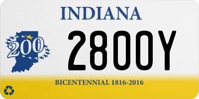 IN license plate 280OY