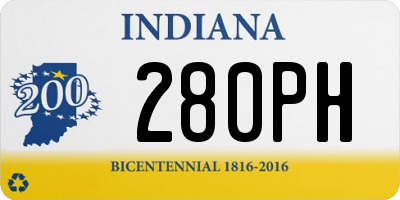 IN license plate 280PH