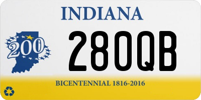 IN license plate 280QB