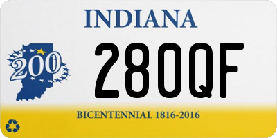 IN license plate 280QF