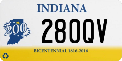 IN license plate 280QV