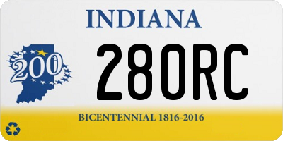 IN license plate 280RC