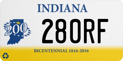 IN license plate 280RF