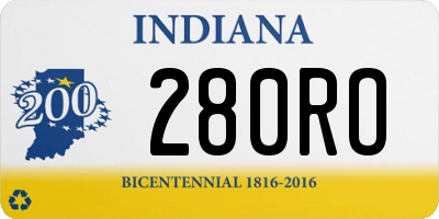 IN license plate 280RO