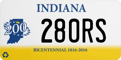 IN license plate 280RS