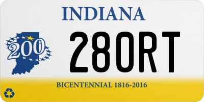 IN license plate 280RT