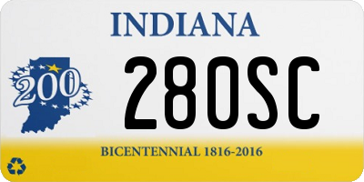 IN license plate 280SC