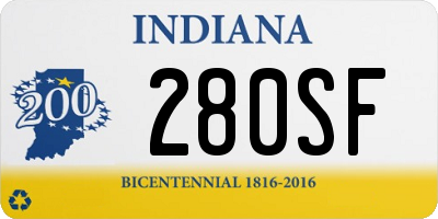 IN license plate 280SF