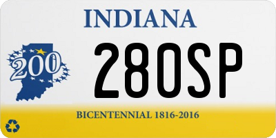 IN license plate 280SP