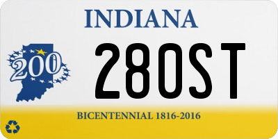 IN license plate 280ST