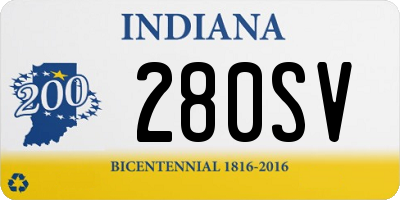 IN license plate 280SV