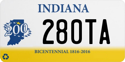 IN license plate 280TA