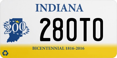 IN license plate 280TO