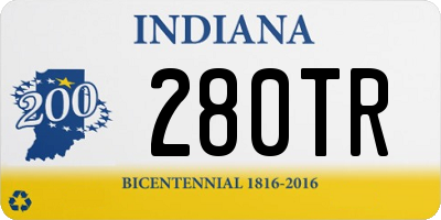 IN license plate 280TR