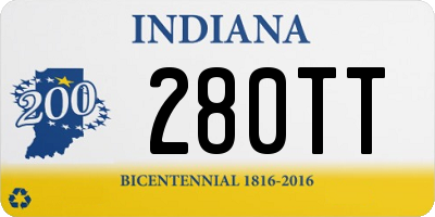 IN license plate 280TT