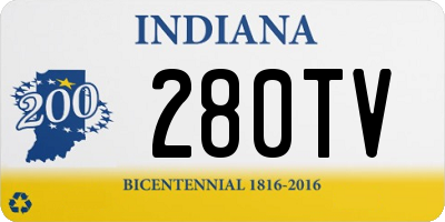 IN license plate 280TV