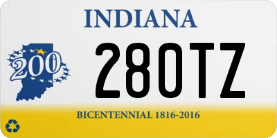 IN license plate 280TZ