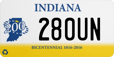 IN license plate 280UN