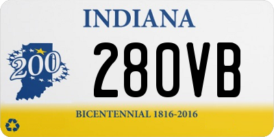 IN license plate 280VB