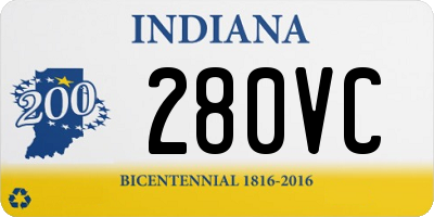 IN license plate 280VC