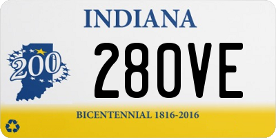 IN license plate 280VE