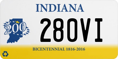 IN license plate 280VI