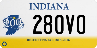 IN license plate 280VO