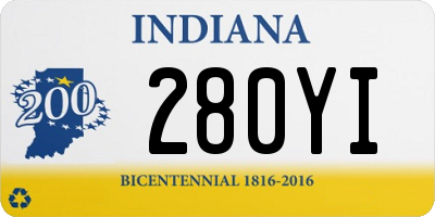 IN license plate 280YI