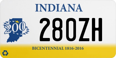 IN license plate 280ZH