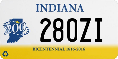 IN license plate 280ZI