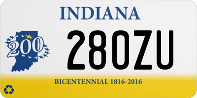 IN license plate 280ZU