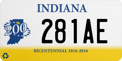 IN license plate 281AE