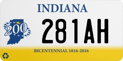 IN license plate 281AH