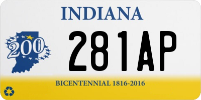 IN license plate 281AP