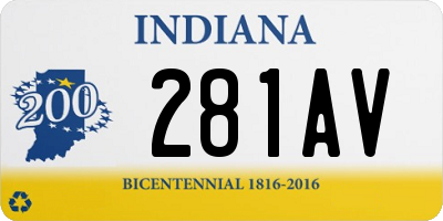 IN license plate 281AV