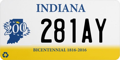 IN license plate 281AY