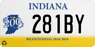 IN license plate 281BY