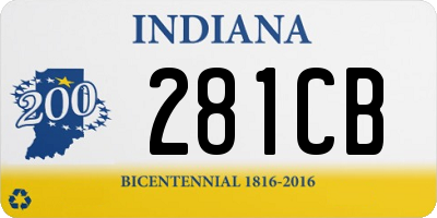 IN license plate 281CB